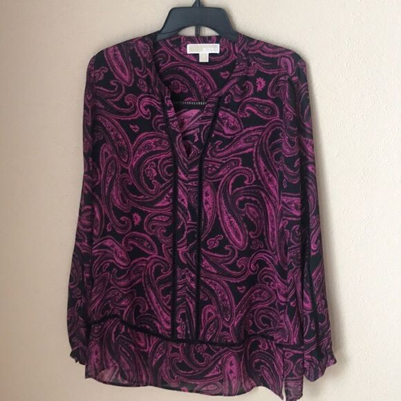 ❤️Michael Kors Boho Paisley Blouse - Picture 1 of 8